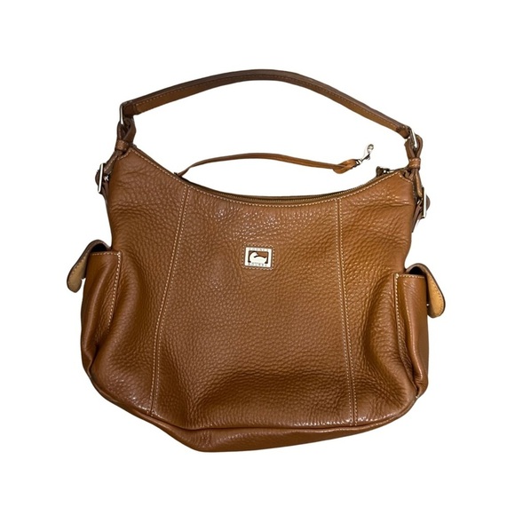 Dooney & Bourke Handbags - Dooney & Bourke Bag Shoulder Handbags Large Hobo Leather Brown Pink Interior